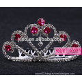 hawaiian flower pink rhinestone tiara